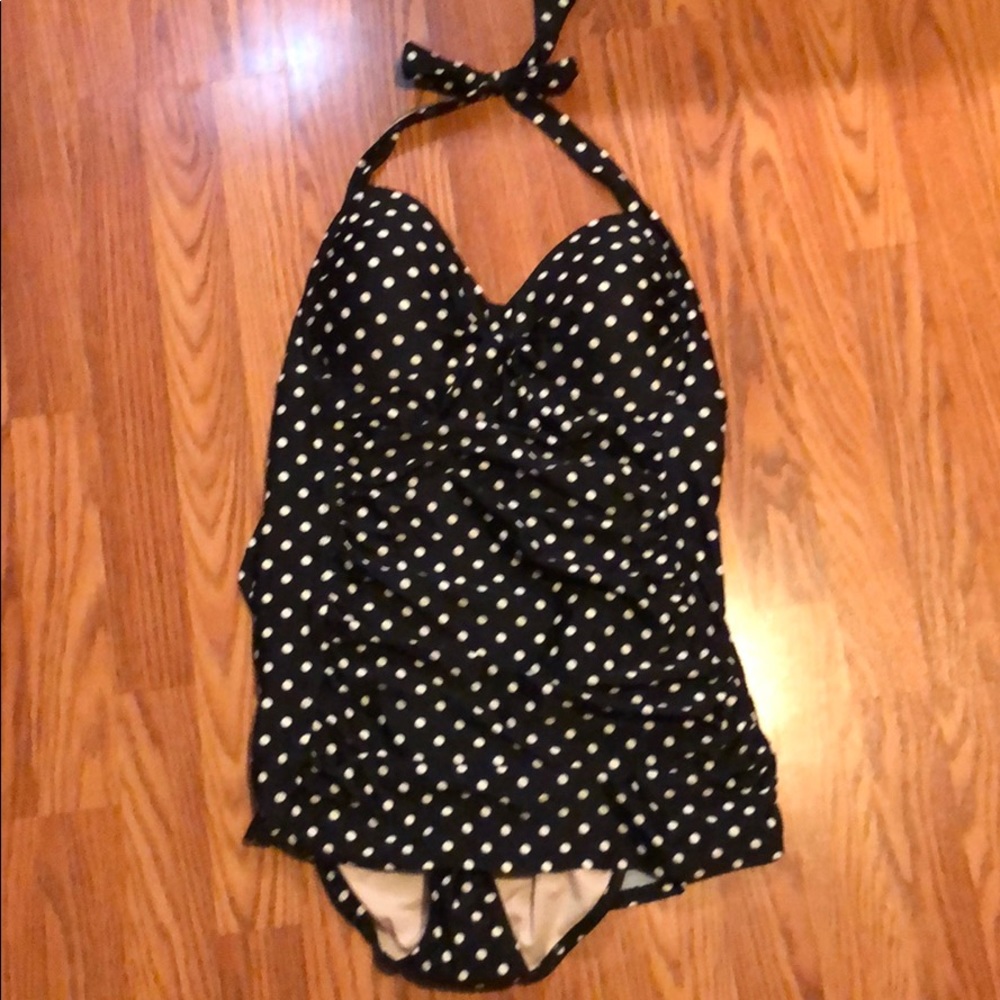 Polka Dot Retro Cut Bathing Suit